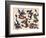 Asian Dragons, Authentic Vintage Tatooo Flash by Norman Collins, aka, Sailor Jerry-Piddix-Framed Art Print