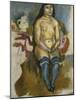Asian in Blue Stockings-Jules Pascin-Mounted Giclee Print