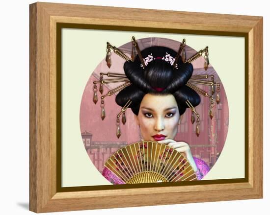 Asian Lady-Atelier Sommerland-Framed Stretched Canvas