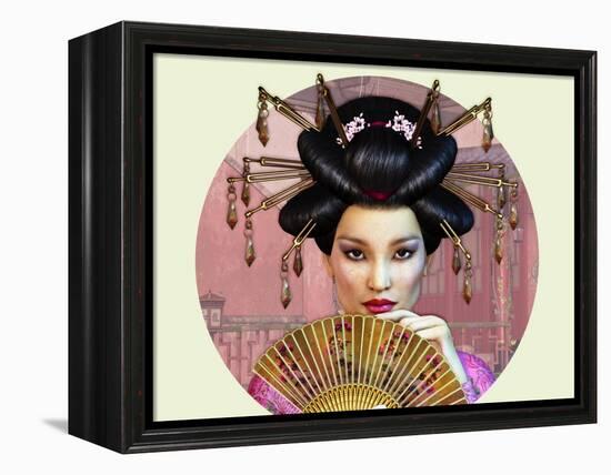 Asian Lady-Atelier Sommerland-Framed Stretched Canvas