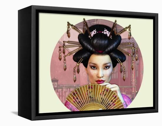 Asian Lady-Atelier Sommerland-Framed Stretched Canvas