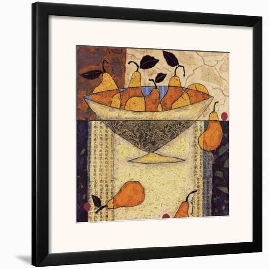 Asian Pears In Bowl-Penny Feder-Framed Art Print
