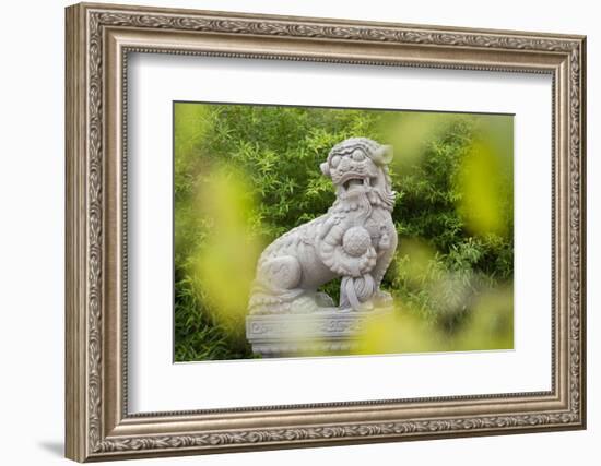 Asian Statue, Bamboo, 22nd District-Rainer Mirau-Framed Photographic Print