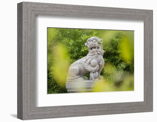 Asian Statue, Bamboo, 22nd District-Rainer Mirau-Framed Photographic Print
