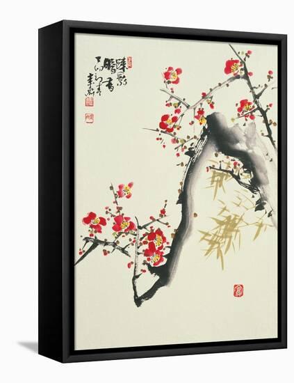 Asian Traditional Painting-WizData-Framed Stretched Canvas