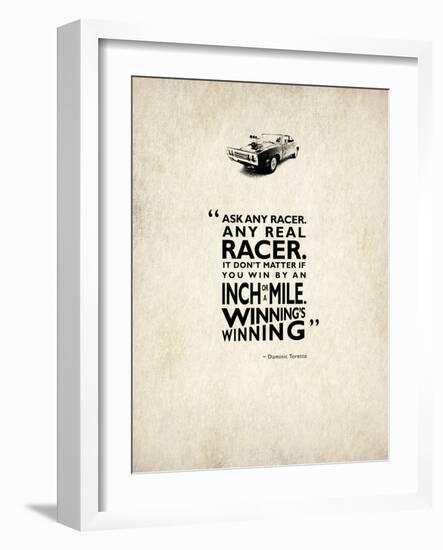 Ask Any Racer-Mark Rogan-Framed Art Print