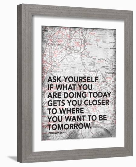 Ask Your Self-Jace Grey-Framed Art Print