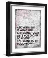 Ask Your Self-Jace Grey-Framed Art Print