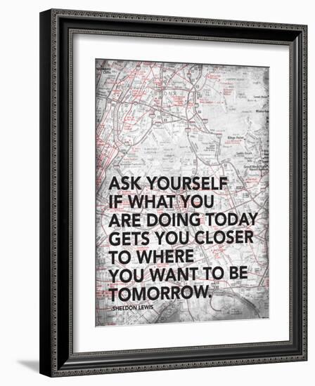 Ask Your Self-Jace Grey-Framed Art Print