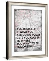 Ask Your Self-Jace Grey-Framed Art Print