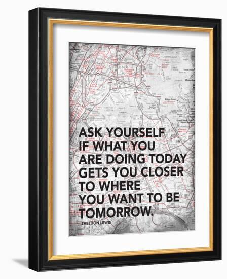 Ask Your Self-Jace Grey-Framed Art Print