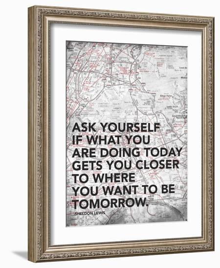 Ask Your Self-Jace Grey-Framed Art Print