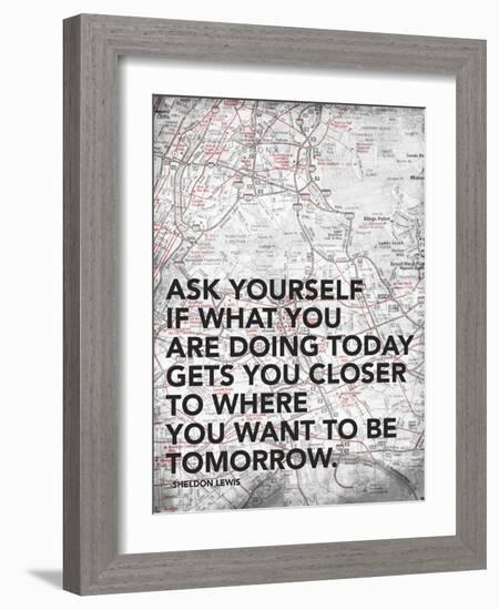 Ask Your Self-Jace Grey-Framed Art Print