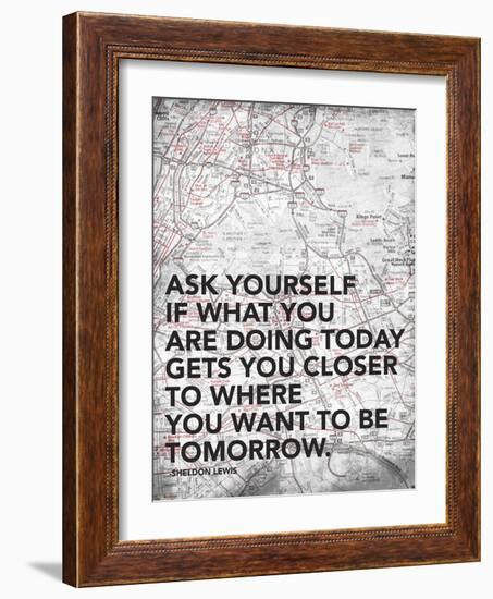 Ask Your Self-Jace Grey-Framed Art Print