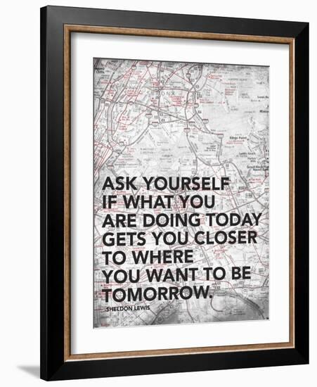 Ask Your Self-Jace Grey-Framed Art Print