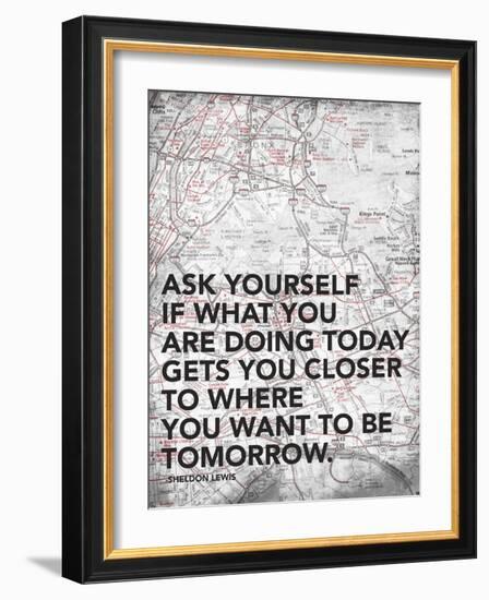 Ask Your Self-Jace Grey-Framed Art Print