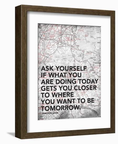 Ask Your Self-Jace Grey-Framed Art Print