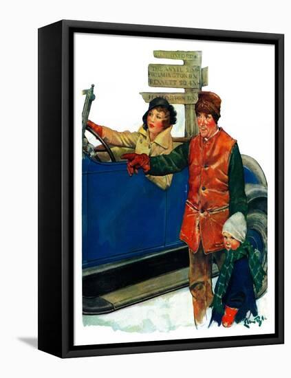 "Asking Directions,"January 9, 1932-Ellen Pyle-Framed Premier Image Canvas