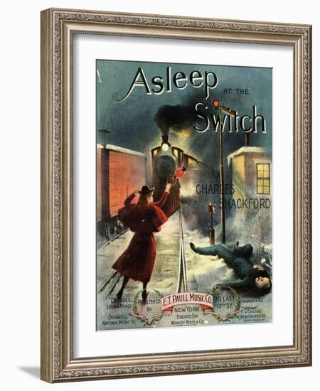 Asleep at the Switch-null-Framed Giclee Print