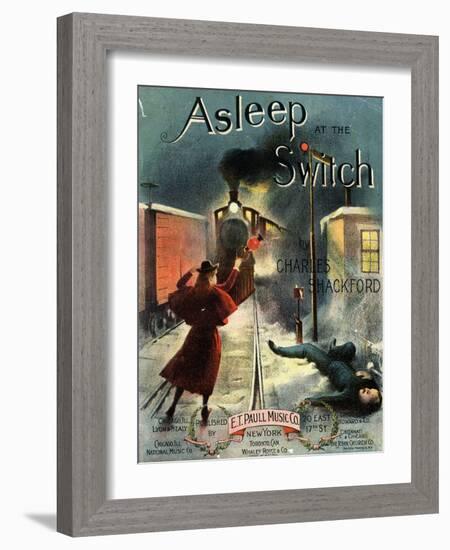 Asleep at the Switch-null-Framed Giclee Print