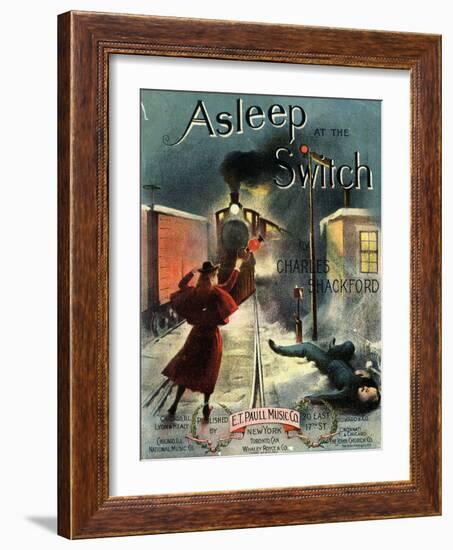 Asleep at the Switch-null-Framed Giclee Print