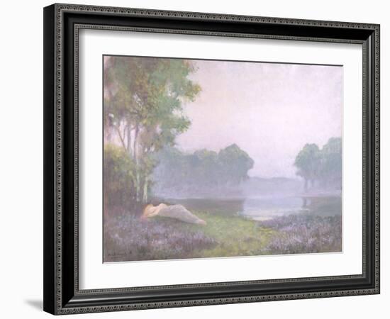 Asleep in the Heather, Morning, 1935 (Oil on Canvas)-Alphonse Osbert-Framed Giclee Print