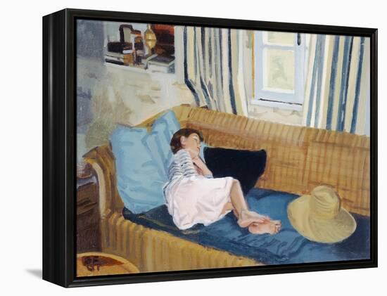 Asleep on the Sofa, 1998-Gillian Furlong-Framed Premier Image Canvas