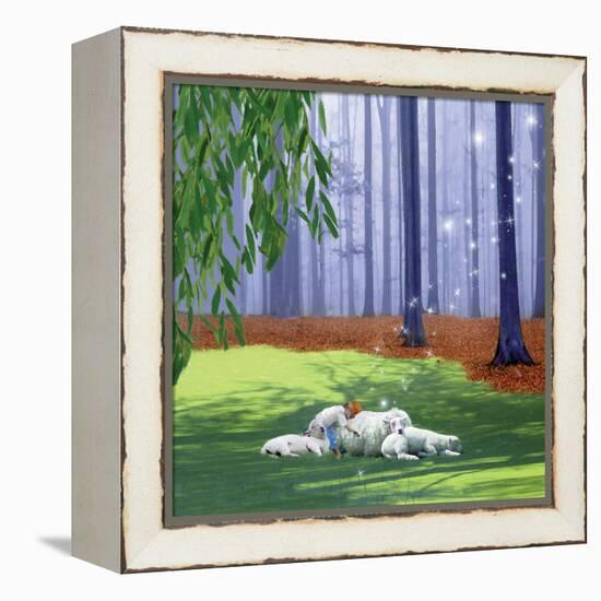 Asleep With Sheep-Nancy Tillman-Framed Stretched Canvas