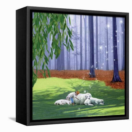 Asleep With Sheep-Nancy Tillman-Framed Stretched Canvas