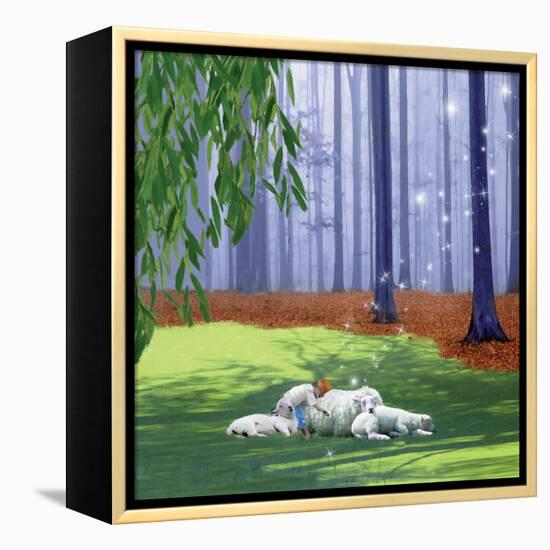 Asleep With Sheep-Nancy Tillman-Framed Stretched Canvas