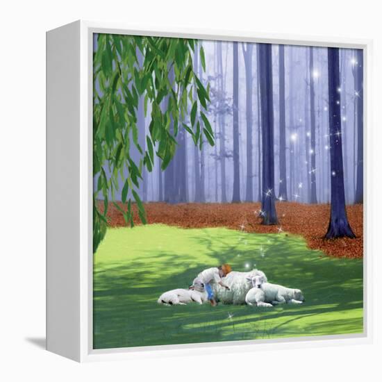 Asleep With Sheep-Nancy Tillman-Framed Stretched Canvas