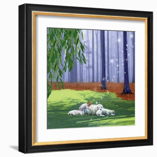 Asleep With Sheep-Nancy Tillman-Framed Art Print