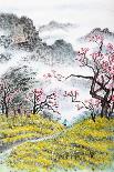 Chinese Painting Of High Mountain-aslysun-Art Print