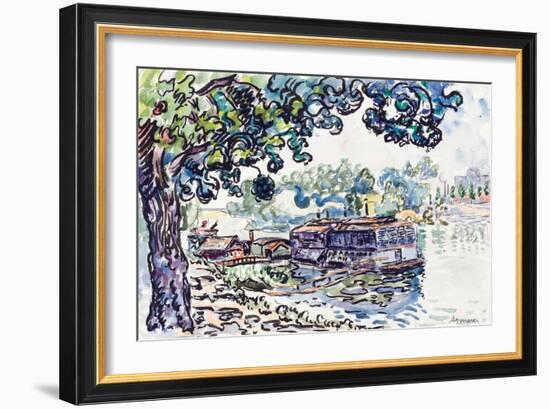 Asnières, c.1900-05-Paul Signac-Framed Giclee Print