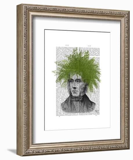 Asparagus Fern Head Plant Head-Fab Funky-Framed Art Print