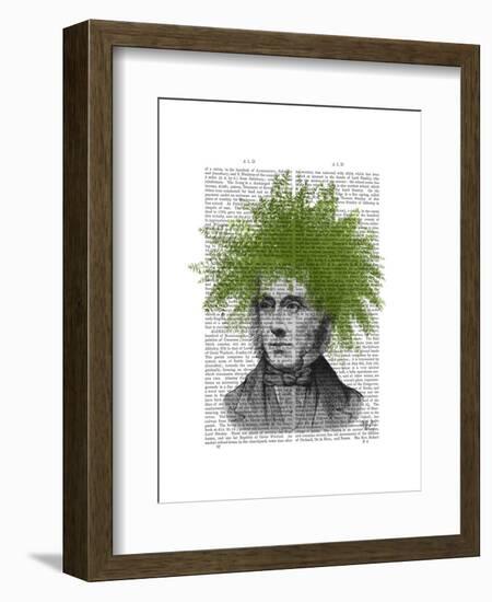 Asparagus Fern Head Plant Head-Fab Funky-Framed Art Print