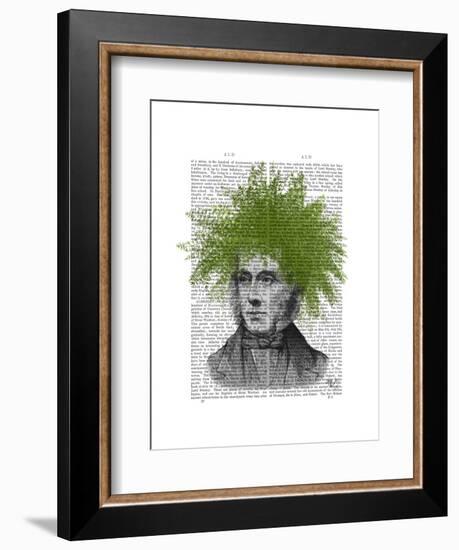 Asparagus Fern Head Plant Head-Fab Funky-Framed Art Print