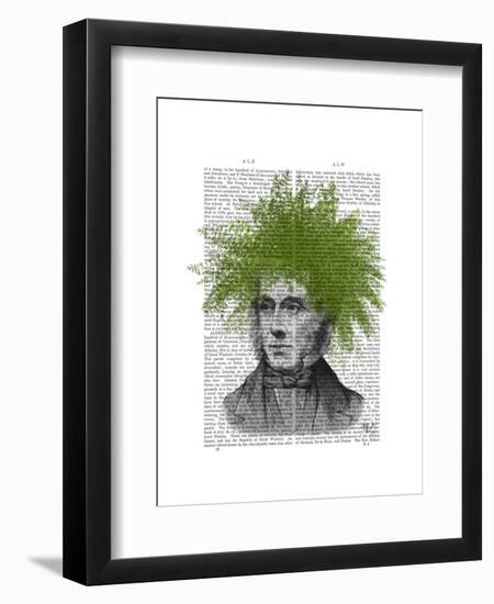 Asparagus Fern Head Plant Head-Fab Funky-Framed Art Print