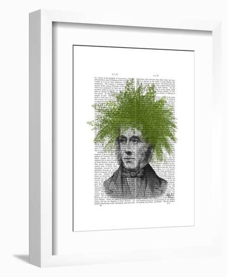 Asparagus Fern Head Plant Head-Fab Funky-Framed Art Print