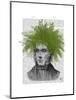 Asparagus Fern Head Plant Head-Fab Funky-Mounted Art Print