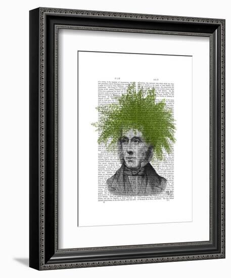 Asparagus Fern Head Plant Head-Fab Funky-Framed Art Print