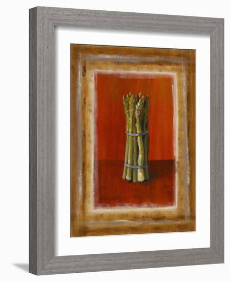 Asparagus on Orange-Lanie Loreth-Framed Art Print
