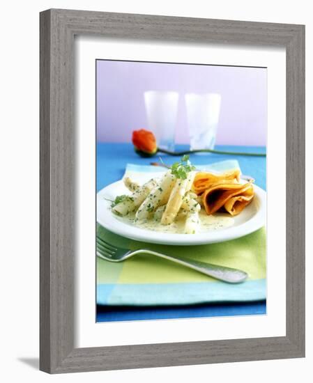 Asparagus Ragout with Ham Pancakes-Jan-peter Westermann-Framed Photographic Print