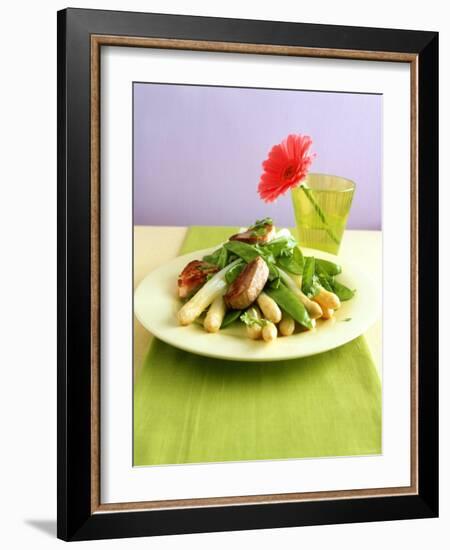 Asparagus with Mangetouts and Pork Fillet Medallions-Jan-peter Westermann-Framed Photographic Print