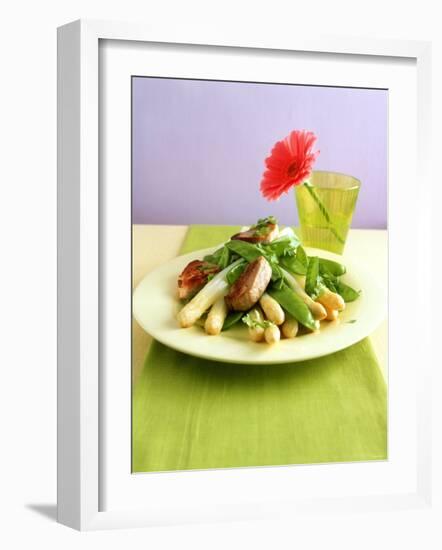 Asparagus with Mangetouts and Pork Fillet Medallions-Jan-peter Westermann-Framed Photographic Print