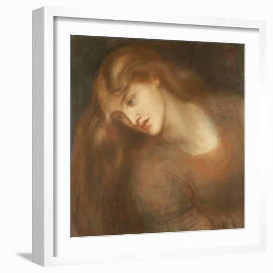 Aspecta Medusa, 1867 (Coloured Chalks on Paper)-Dante Gabriel Charles Rossetti-Framed Giclee Print