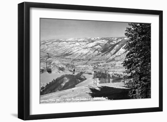 Aspen, Colorado - Aspen Chair Lift View of Roaring Fork Valley-Lantern Press-Framed Art Print