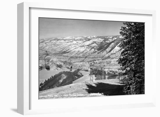 Aspen, Colorado - Aspen Chair Lift View of Roaring Fork Valley-Lantern Press-Framed Art Print