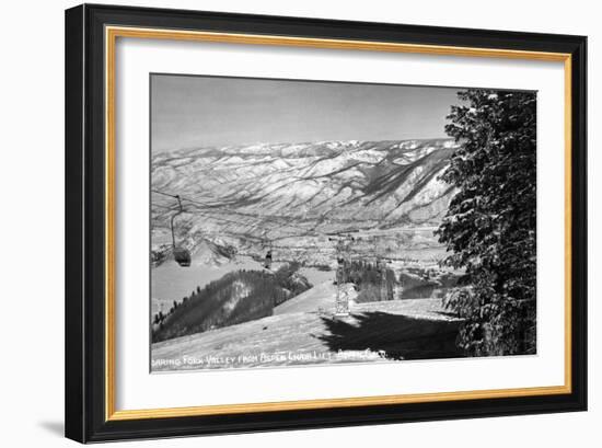 Aspen, Colorado - Aspen Chair Lift View of Roaring Fork Valley-Lantern Press-Framed Art Print