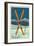 Aspen, Colorado - Crossed Skis-Lantern Press-Framed Art Print